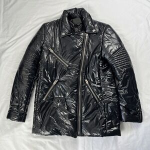 Alexander Wang Women's XS Black Glossy Puffer Jacket